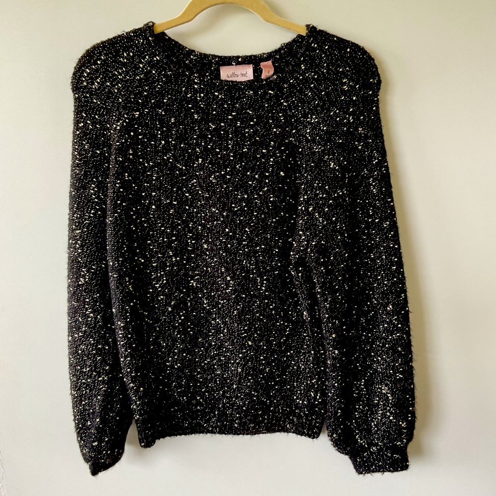 Black and Silver Knit Sweater